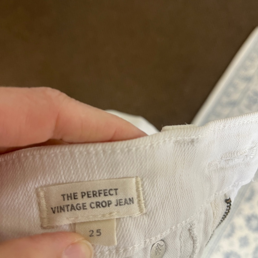 Madewell White Perfect Vintage Crop Jeans